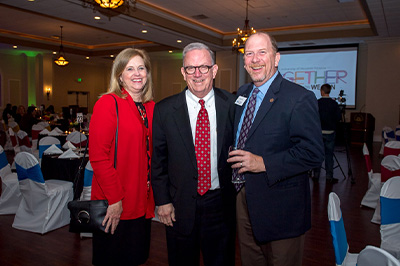 UHV President Bob Glenn, Mrs. Bob Glenn, and Randy Vivian